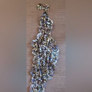 Chunky Multicolor Chain Necklace and earrings